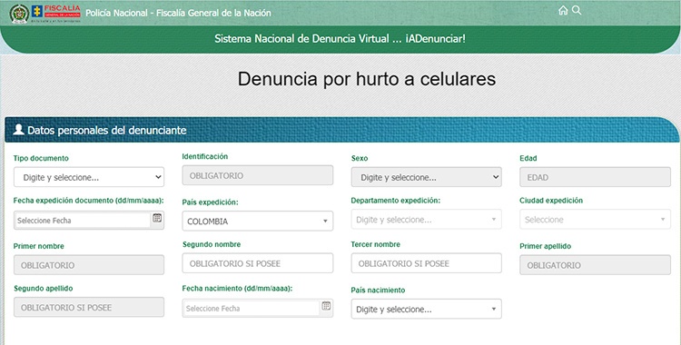 Denuncio robo de celular denuncio policial