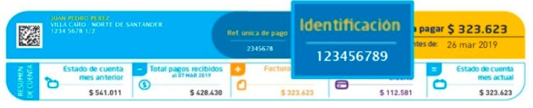 Número de cliente factura DIRECTV