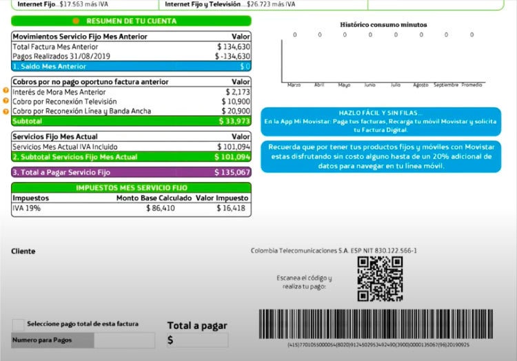 Factura Movistar: Consultar | Descargar | Imprimir | Duplicado