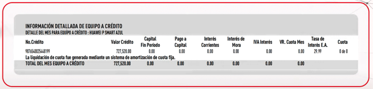 Factura Claro móvil 6 Factura Claro móvil 6
