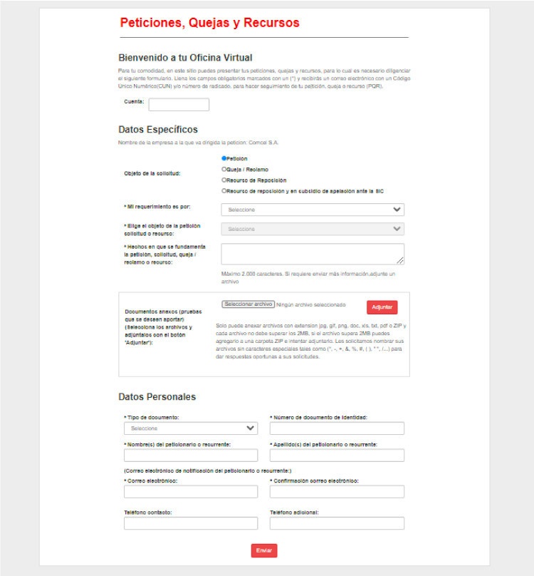 Formulario PQR Claro formulariopqrgeneral