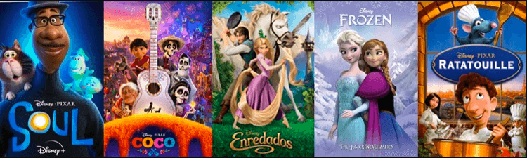 Películas más vistas de Disney Películas más vistas de Disney
