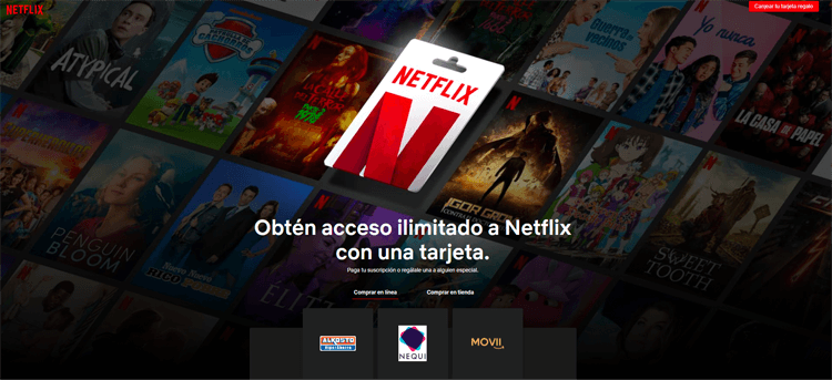 Tarjeta de regalo Netflix Tarjeta de regalo Netflix