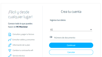 Crear cuenta Mi Movistar crear cuenta mi movistar